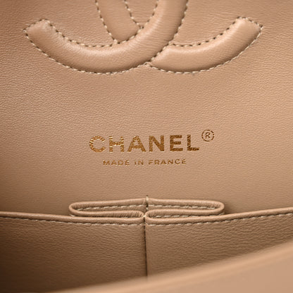 Chanel Caviar Quilted Medium Double Flap Dark Beige 6 of 10