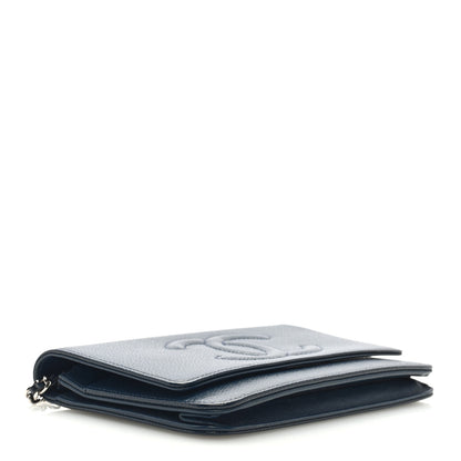 Chanel Caviar Timeless CC Wallet on Chain WOC Navy Blue 4 of 9