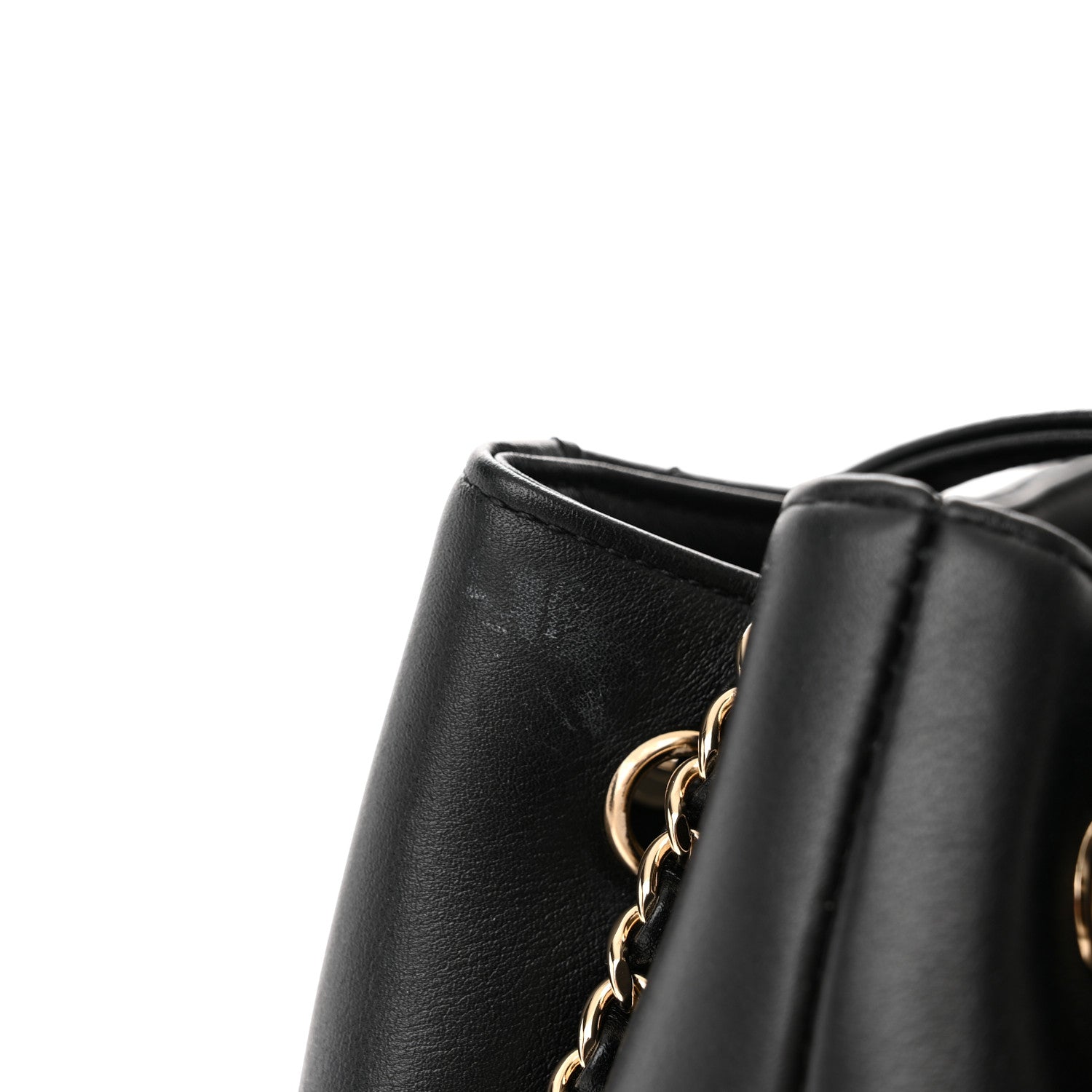 Chanel Calfskin Quilted Daily Chevron Drawstring Bag Black 14 of 15