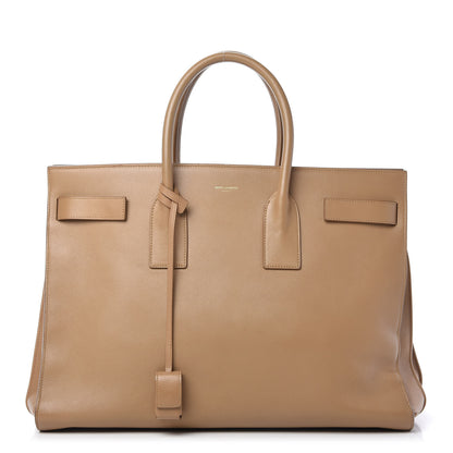 Saint Laurent Calfskin Large Sac de Jour Carryall Tan 1 of 11