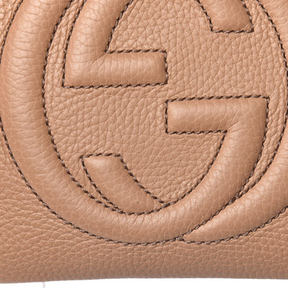 Gucci Pebbled Calfskin Small Soho Disco Bag Camelia 11 of 12