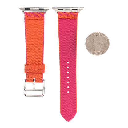Hermes Nylon Weave Apple Watch Single Tour Band 40mm Orange Rose Mexico 2 of 5