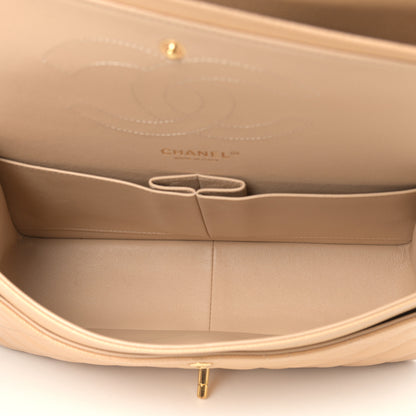 Chanel Caviar Quilted Jumbo Double Flap Beige Clair 5 of 10