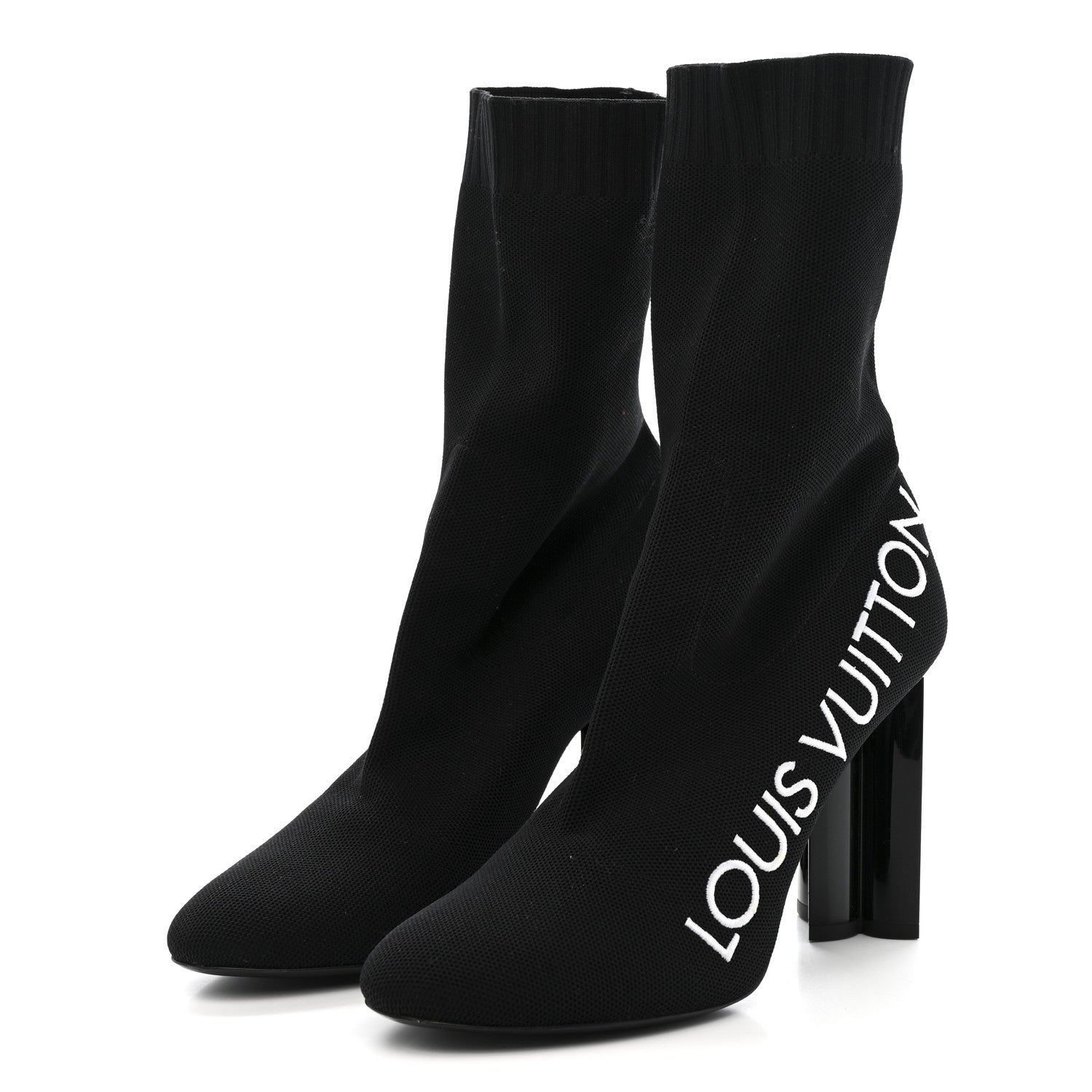 Louis Vuitton Stretch Fabric Silhouette Ankle Boots 40 Black 3 of 8