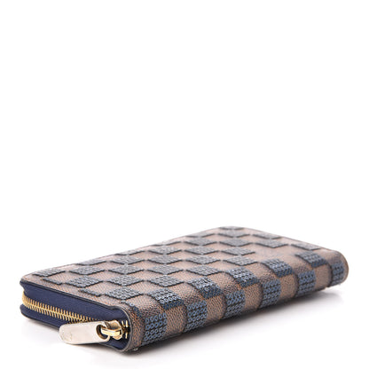 Louis Vuitton Damier Paillettes Zippy Wallet Blue 4 of 13