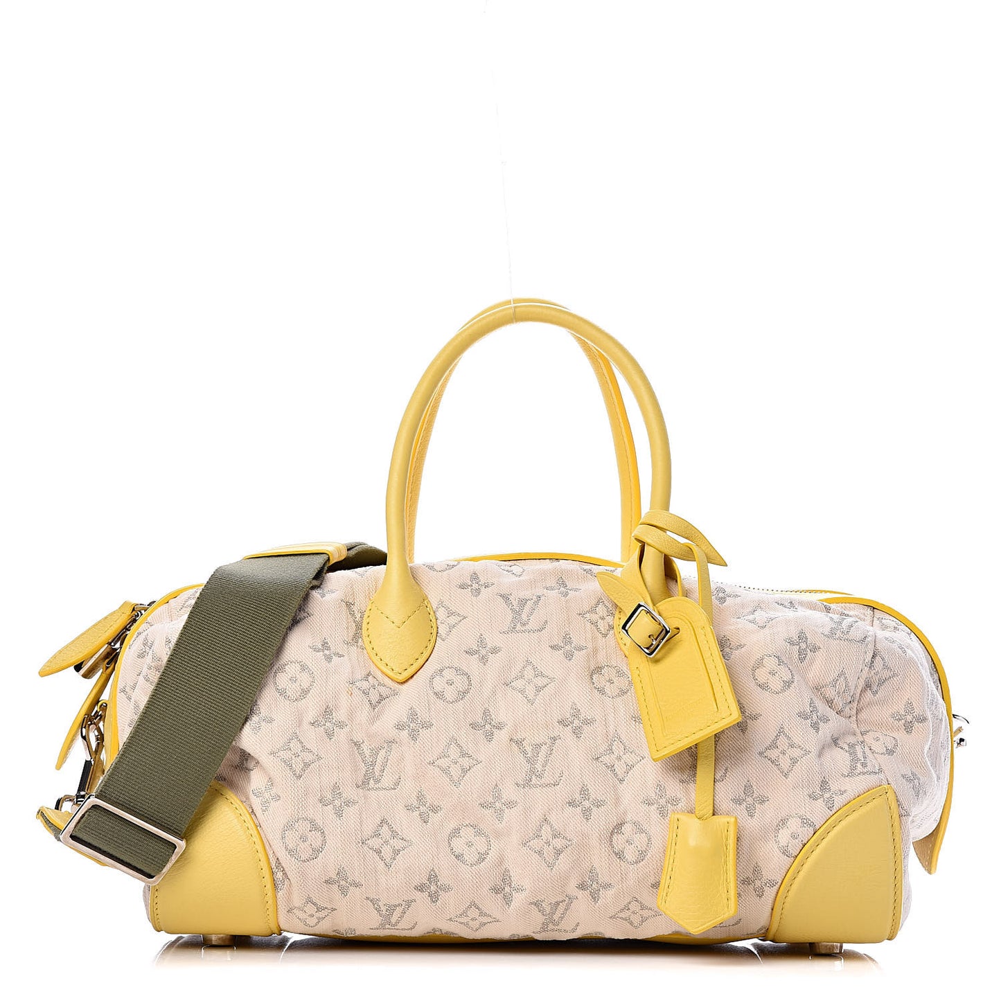 Monogram Denim Speedy Round Yellow