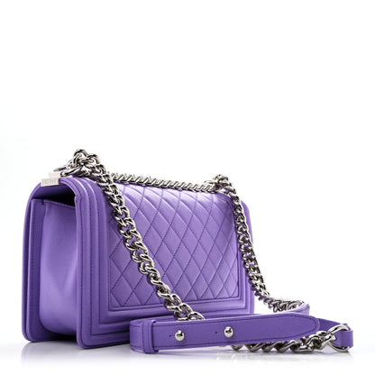 Chanel Calfskin Quilted Medium Boy Flap Purple 3 of 12