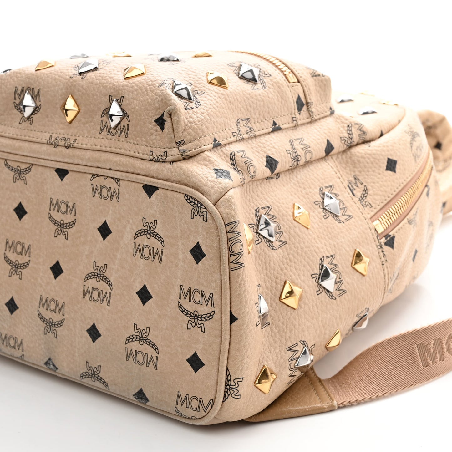 Visetos Small Side Stud Stark Backpack Beige