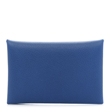 Hermes Evercolor Calvi Card Case Bleu France 1 of 10