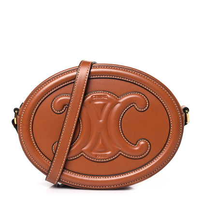 Celine Smooth Calfskin Cuir Triomphe Oval Bag Tan 1 of 8