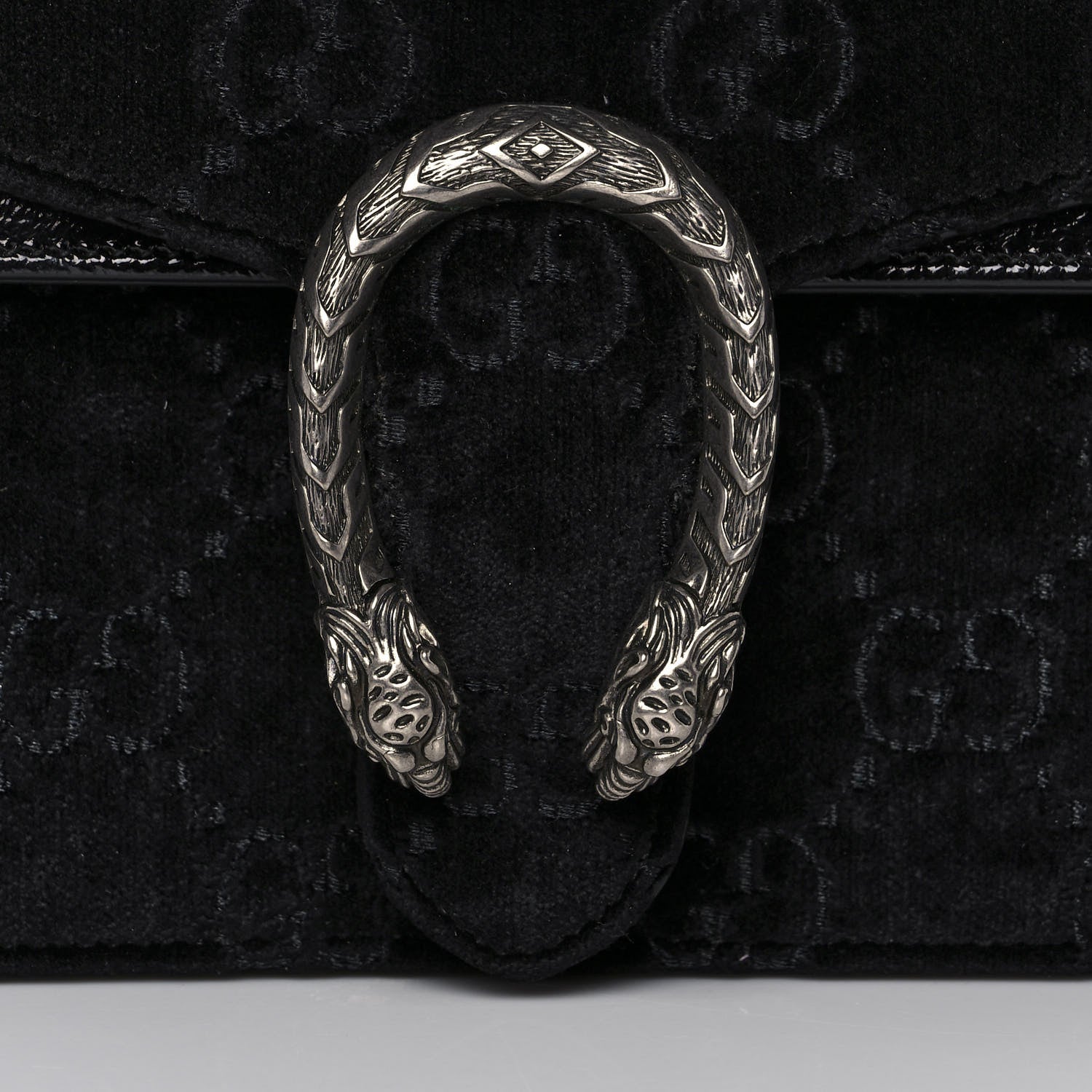 Gucci Velvet GG Monogram Small Dionysus Shoulder Bag Black 10 of 10