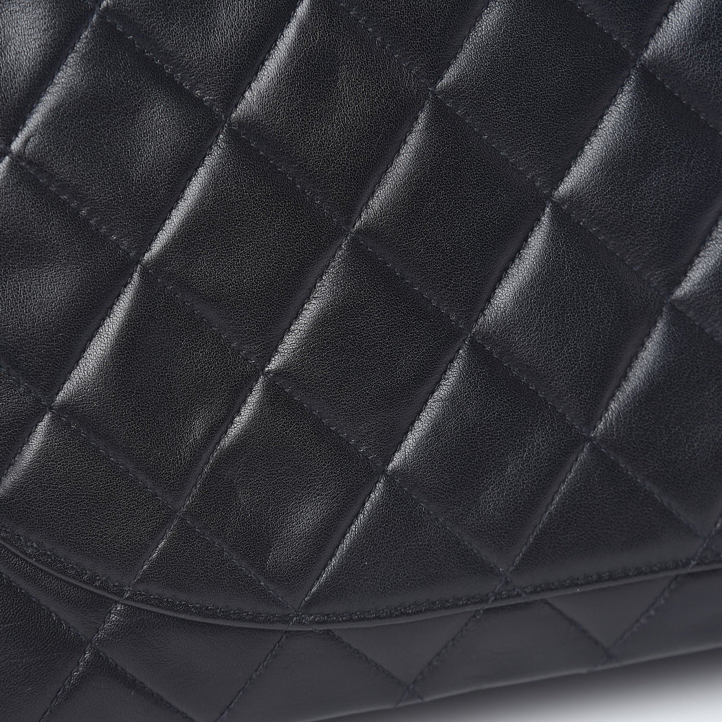 Lambskin Quilted XL Jumbo Single Flap Black