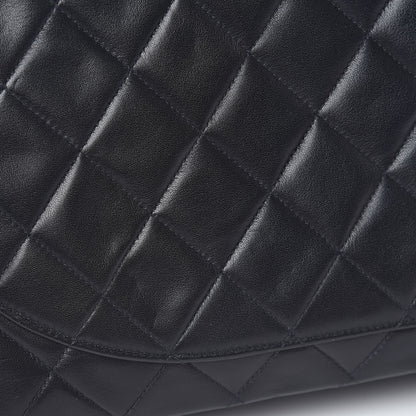 Chanel Lambskin Quilted XL Jumbo Single Flap Black 14 of 14