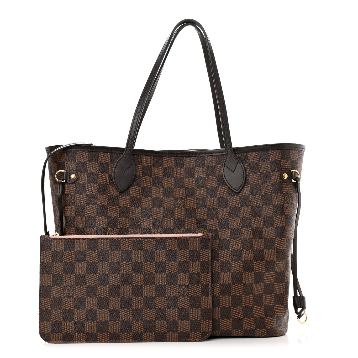 Louis Vuitton Damier Ebene Neo Neverfull MM Rose Ballerine 1 of 13