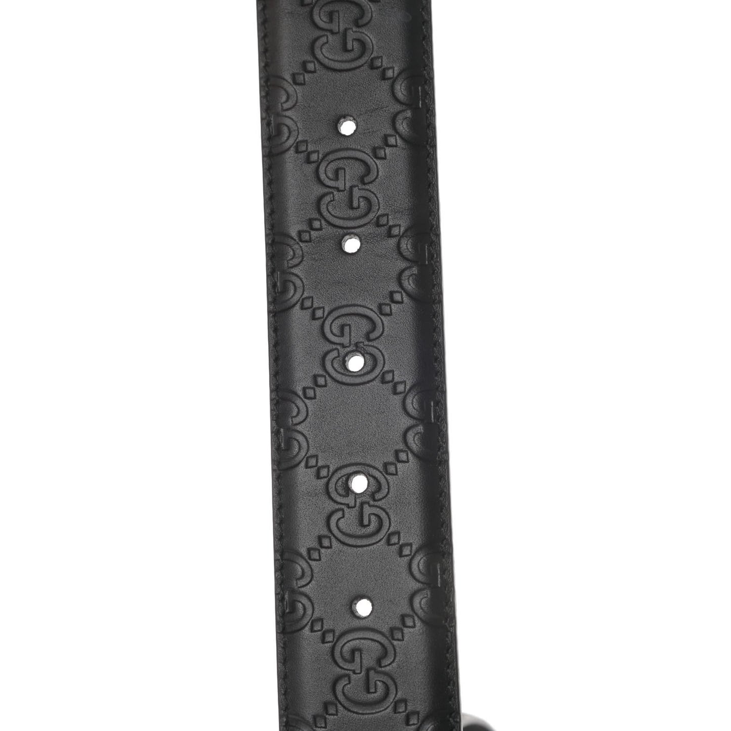 Guccissima Signature Interlocking G 37mm Belt 90 36 Black