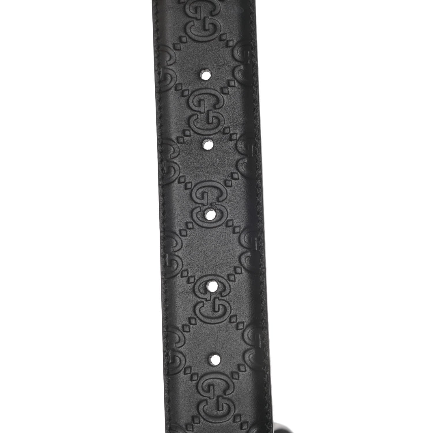 Gucci Guccissima Signature Interlocking G 37mm Belt 90 36 Black 4 of 5