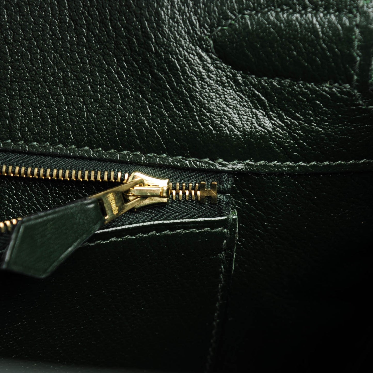 Box Vibrato Birkin 35 Vert Fonce