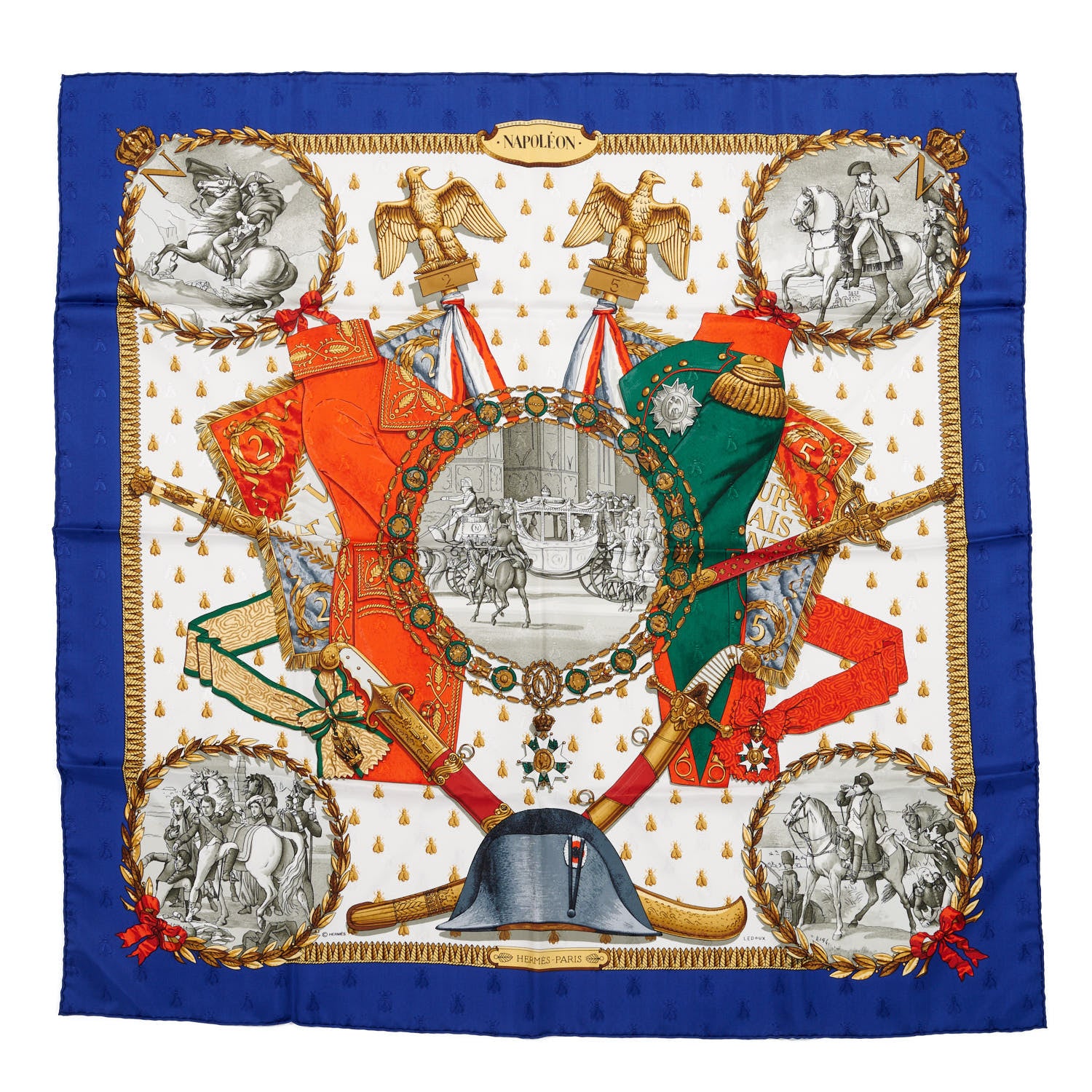 Hermes Silk Napoleon Scarf 90 1 of 3