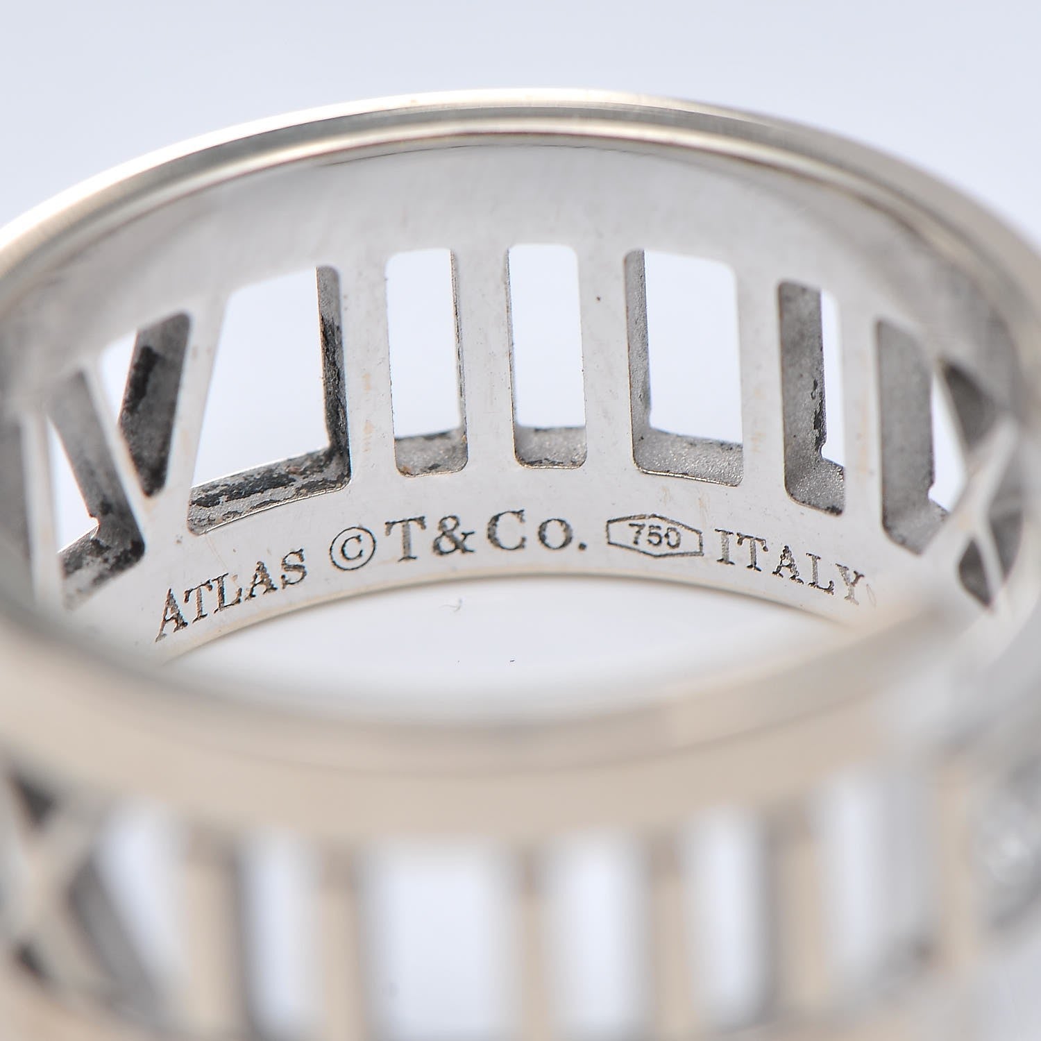 Tiffany 18K White Gold Diamond Open Atlas Ring 51 5.75 5 of 6