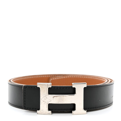 Hermes Box Togo 32mm H Belt 105 42 Black Gold 1 of 9