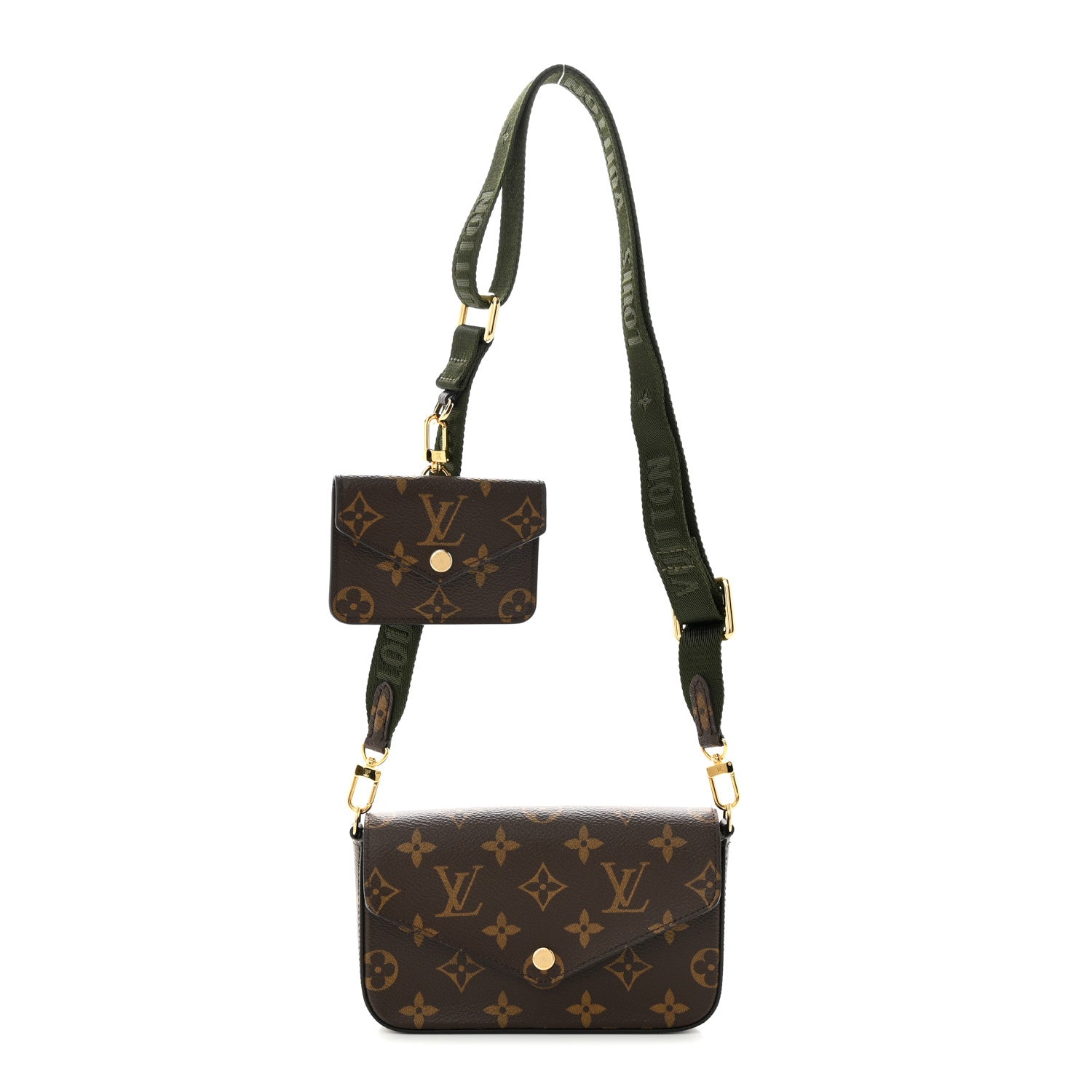 Louis Vuitton Monogram Felicie Strap & Go Kaki 1 of 11