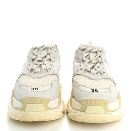 Balenciaga Fabric Mesh Womens Triple S Sneakers 36 White 3 of 13