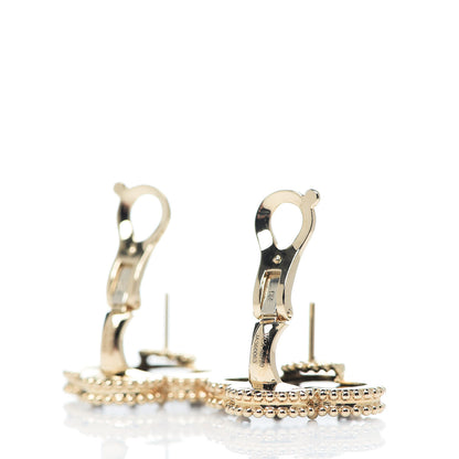 Van Cleef & Arpels 18K Yellow Gold Black Onyx Magic Alhambra Earrings 2 of 4