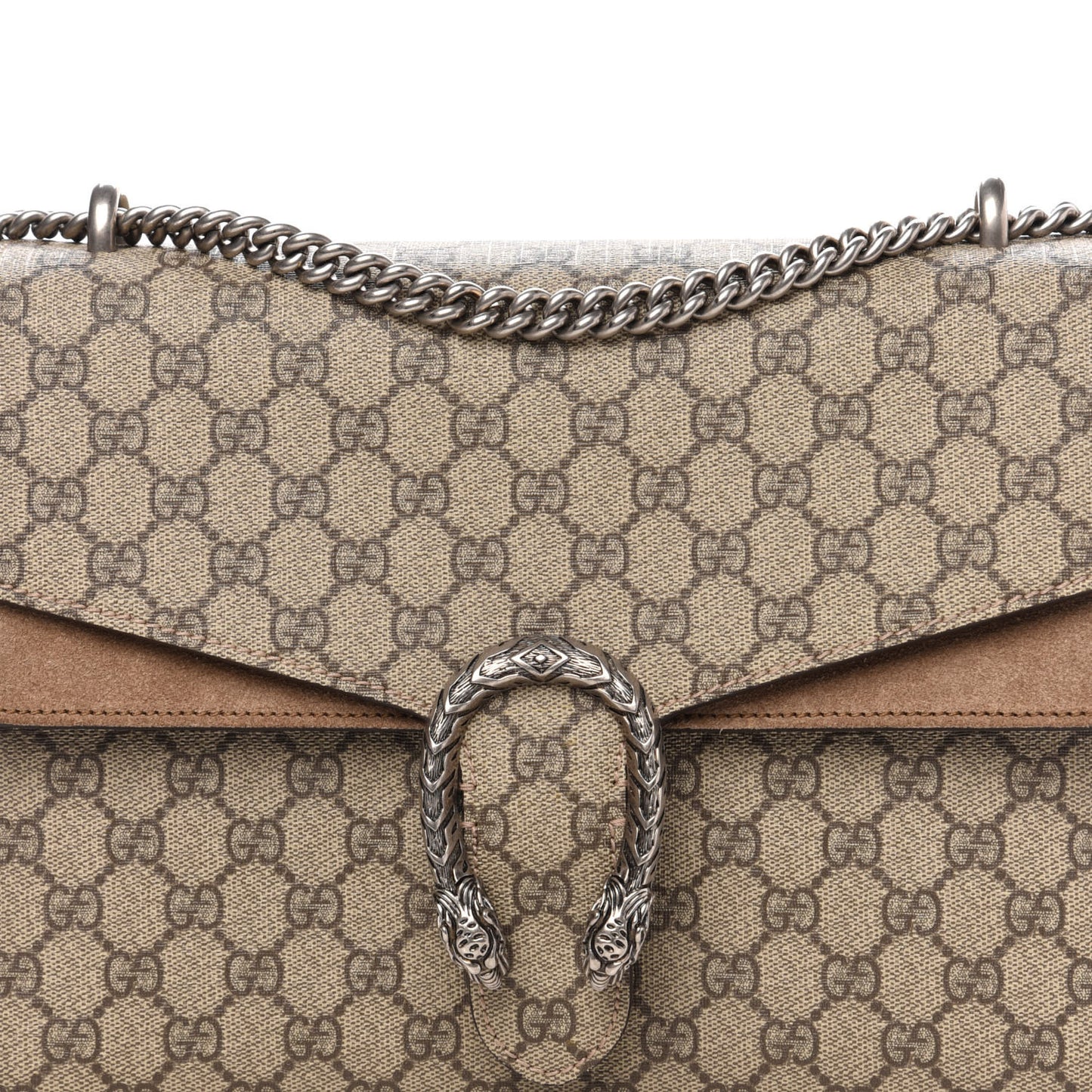 GG Supreme Monogram Medium Dionysus Shoulder Bag Taupe