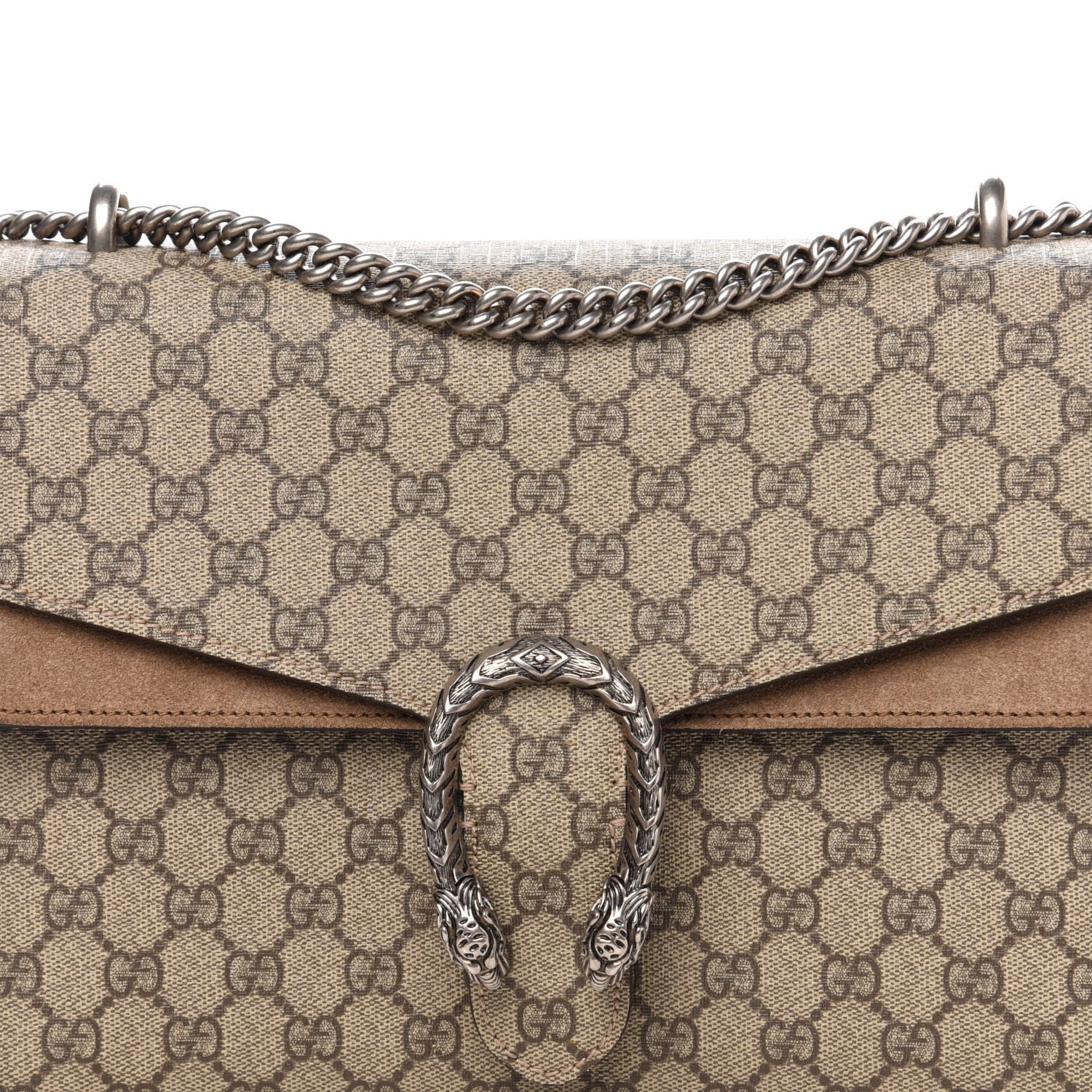 Gucci GG Supreme Monogram Medium Dionysus Shoulder Bag Taupe 12 of 12
