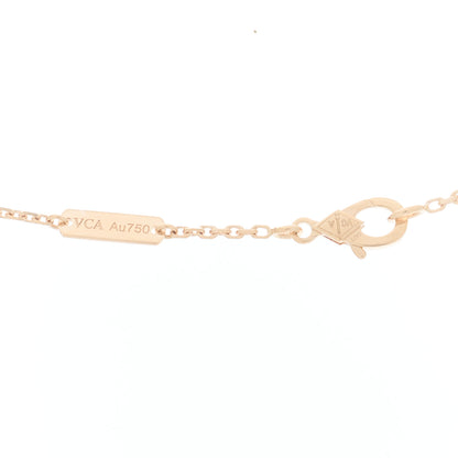 Van Cleef & Arpels 18K Rose Gold Diamond Pink Mother of Pearl Vintage Alhambra Pendant Necklace 4 of 6