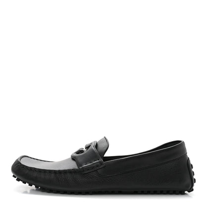 Gucci Soft Clove Calfskin Mens Interlocking G Driver Loafers 11 Black 1 of 10