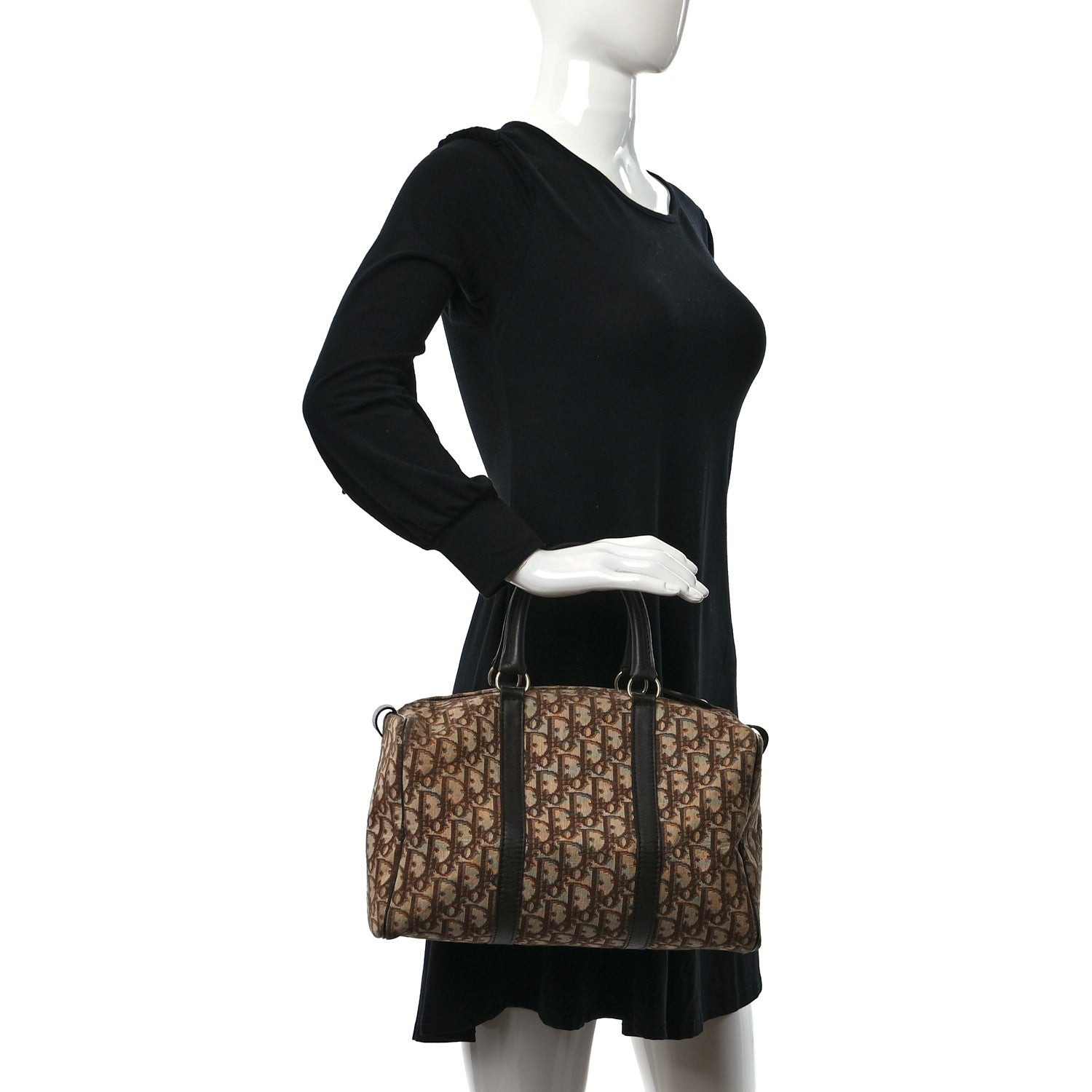 Christian Dior Monogram Boston Brown 2 of 12