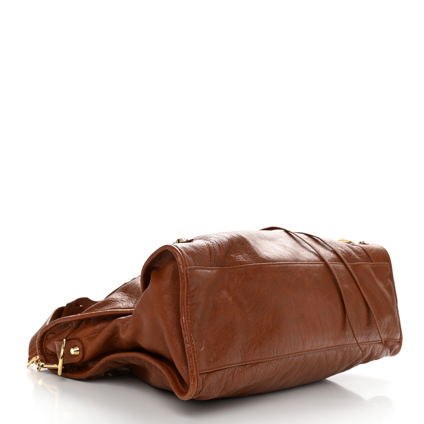 Agneau Classic Gold Hardware City Marron Cognac