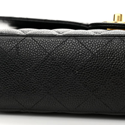 Chanel Caviar Quilted Medium Double Flap Black 14 of 15