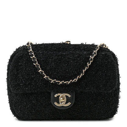 Chanel Tweed Coco Beach Convertible Flap Tote Black 3 of 11