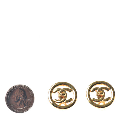 Chanel Turnlock Large Clip On Earrings Gold 2 of 4