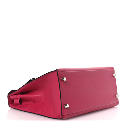 Hermes Epsom Verso Kelly Sellier 28 Framboise Prune 4 of 11