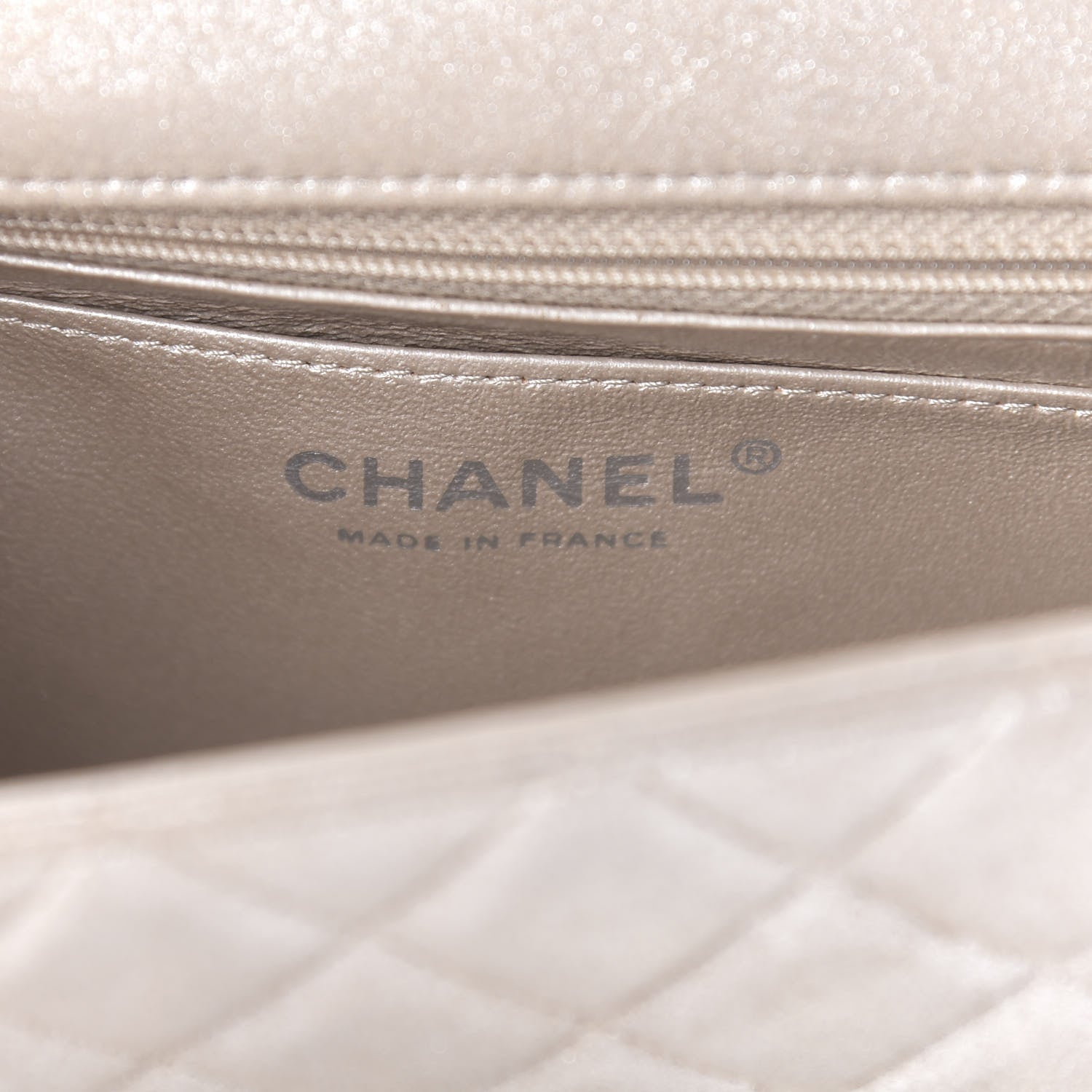 Chanel Metallic Lambskin Quilted Mini Rectangular Flap Silver 8 of 11