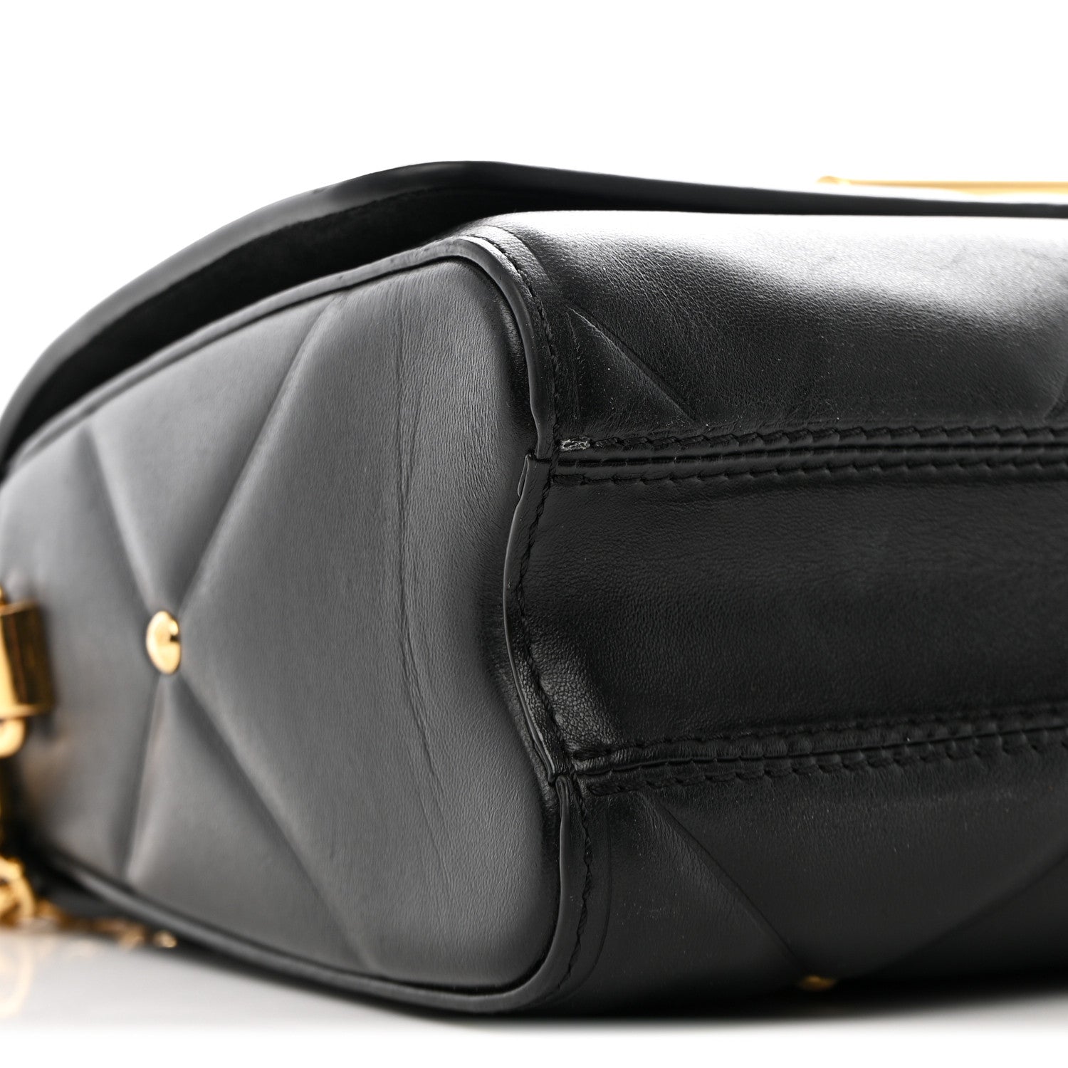 Louis Vuitton Lambskin Quilted Twist MM Black 9 of 10