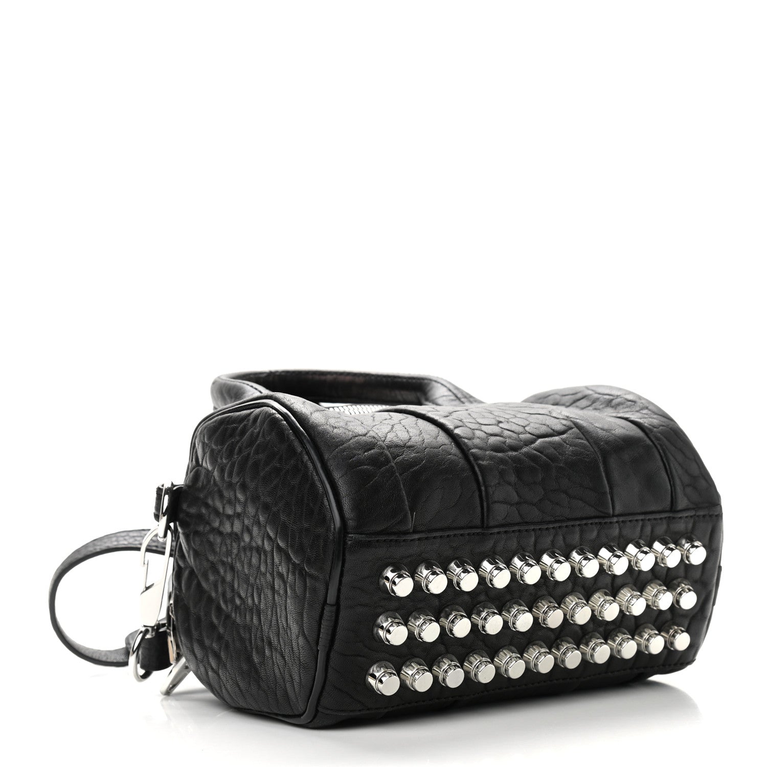 Alexander Wang Pebbled Lambskin Mini Rockie Black Rhodium Hardware 3 of 9