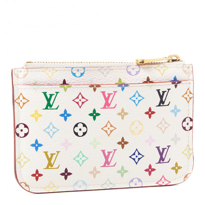 Louis Vuitton Monogram Multicolor Key Pouch White Litchi 2 of 7