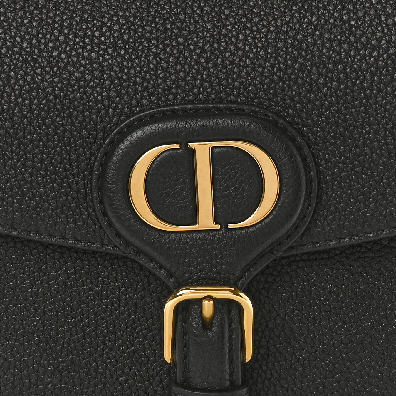 Christian Dior Grained Calfskin Medium Bobby Flap Black 2 of 12