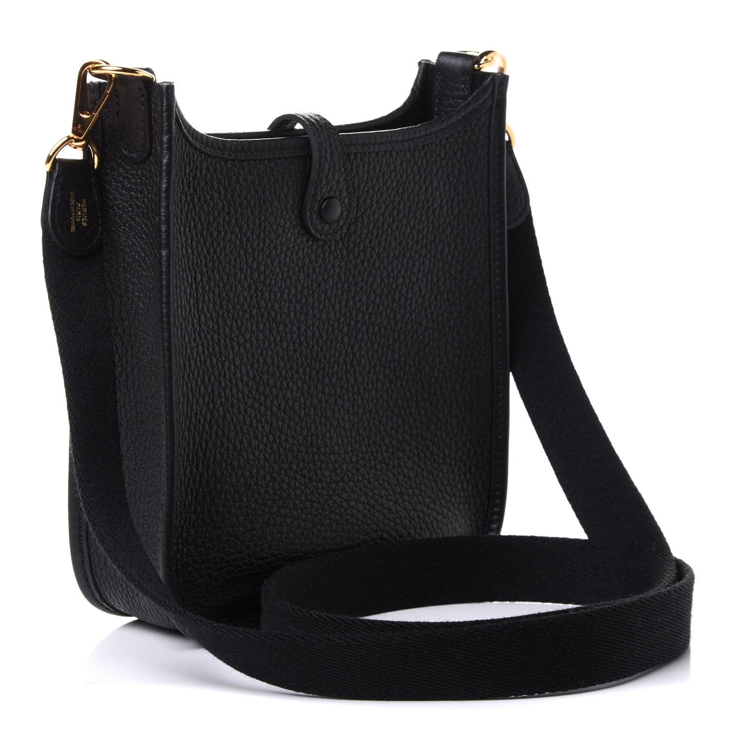 Hermes Taurillon Clemence Evelyne TPM Black 3 of 9