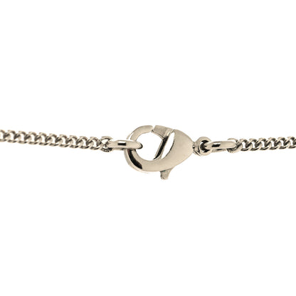 Chanel Metal Baguette Crystal Large CC Necklace Silver 4 of 5