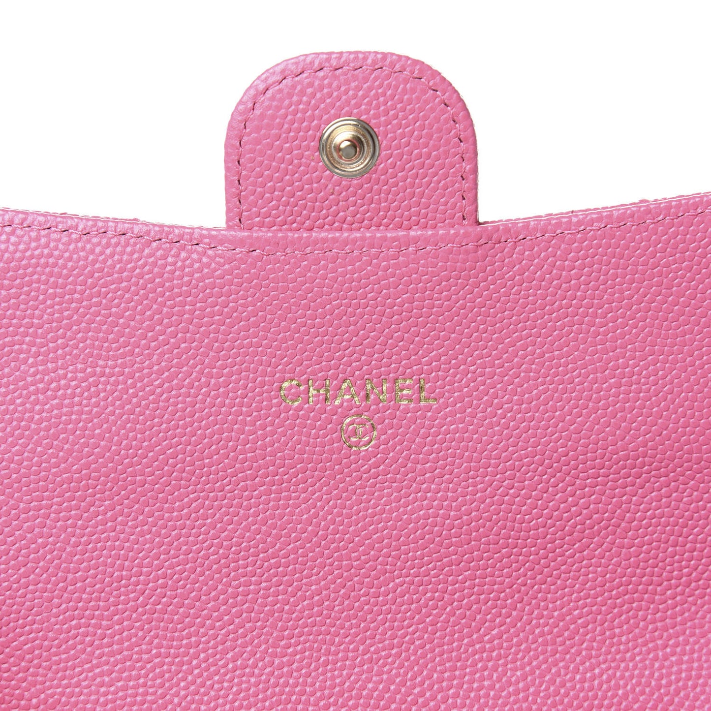 Caviar Quilted Large Flap Wallet Pink