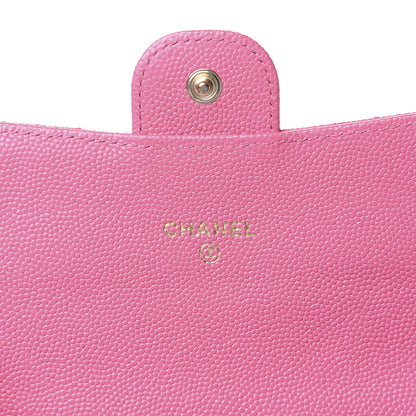 Chanel Caviar Quilted Large Flap Wallet Pink 8 of 10