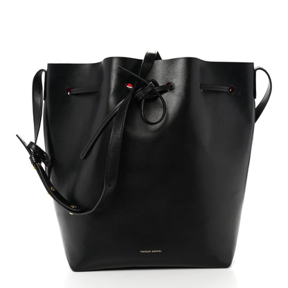 Mansur Gavriel Vegetable Tanned Calfskin Bucket Bag Black Flamma 1 of 15