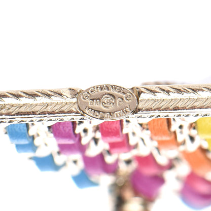 Chanel Lambskin Chain Rainbow CC Brooch Gold Multicolor 4 of 5