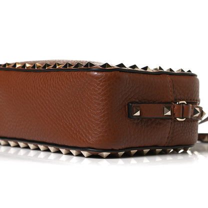 Valentino Garavani Pebbled Calfskin Rockstud Camera Crossbody Bag Tan 9 of 11