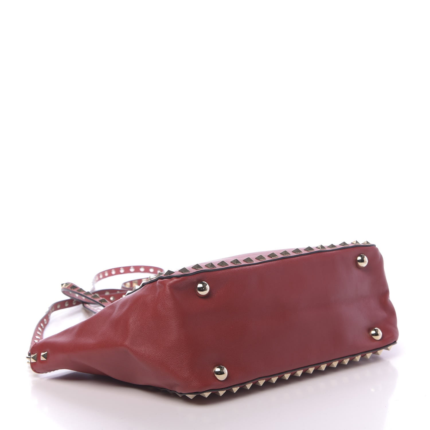 Valentino Garavani Vitello Small Rockstud Tote Rosso Valentino 3 of 14